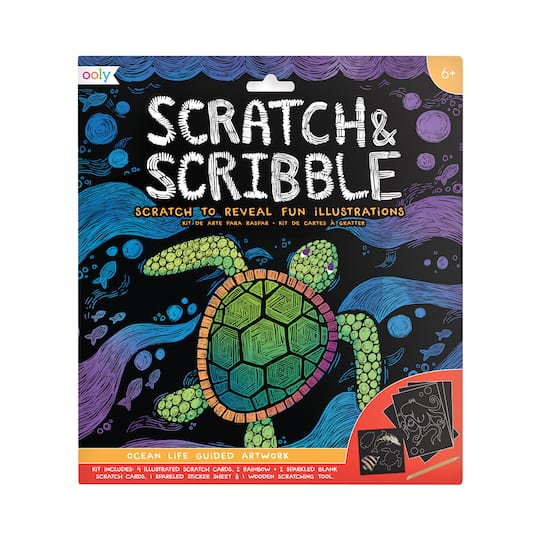 OOLY Scratch &#x26; Scribble Ocean Life Art Kit